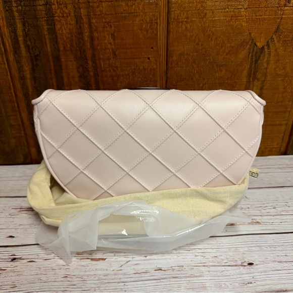 Tory Burch Mini Fleming Soft Crescent Shoulder Bag - Pale Pink - Picture 7 of 8